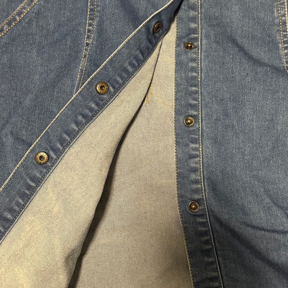 Free People Dynomite Medium Wash Long Sleeve Denim Dress - Picture 8 of 10